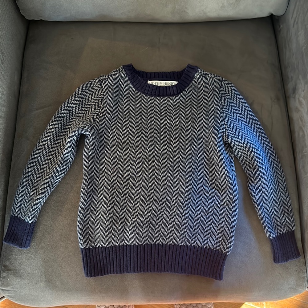 Hope and Henry Sweater Herringbone XXS 3T GUC